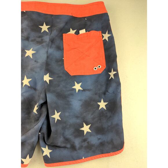 Mens American Eagle Outfitters Flex Shorts Size S Blue & White Stars Chino - Picture 7 of 11